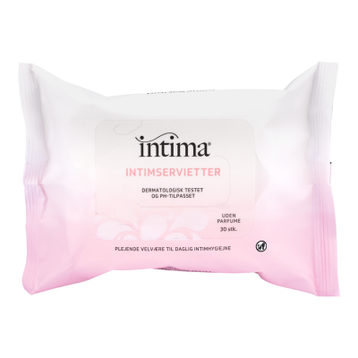 Intima Intimate Wipes Perfume Free 30 kpl