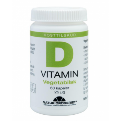 Natur Drogeriet D-vitamin 25 ug Vegetabilisk 60 st