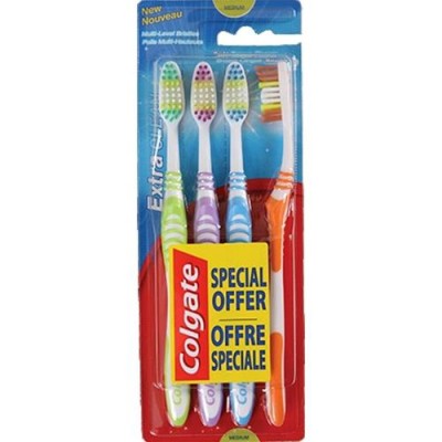 Colgate Extra Clean Toothbrush Medium 4 pcs