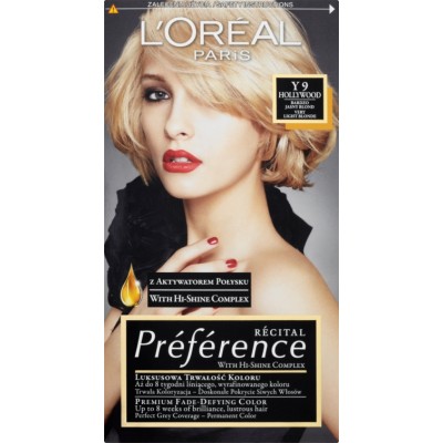 L'Oreal Preference Y9 Hollywood Very Light Blonde 1 st