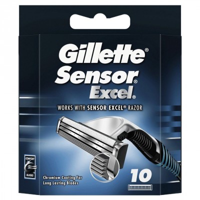 Gillette Sensor Excel Razorblades 10 stk