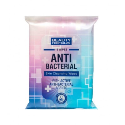 Beauty Formulas AntiBacterial Skin Cleansing Wipes 15 pcs