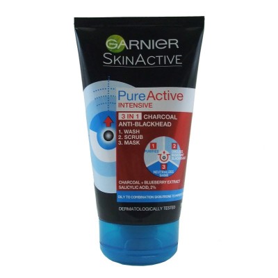 Garnier Pure Active Charcoal Intensive Peeling Face Scrub 150 ml