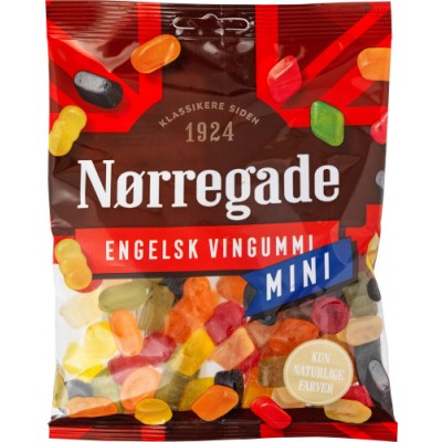 Nørregade Nørregade Mini Engelsk Vingummi 170 g