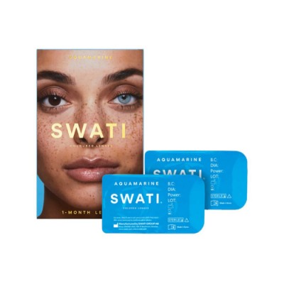 Swati Färgade Kontaktlinser Aquamarine 1 Månad 1 par