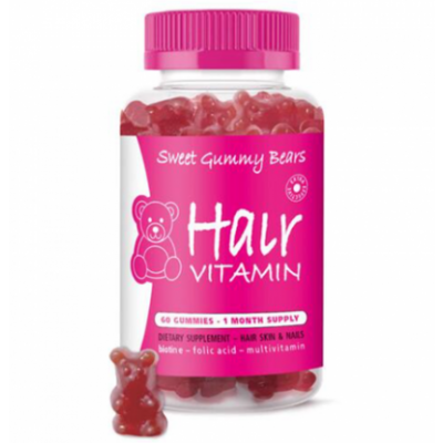 Sweet Gummy Bears makeat nallekarkit hiusvitamiinit 60 kpl