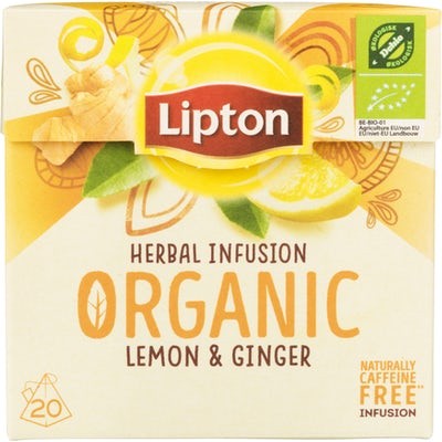 Lipton Organic Herbal Infusion Lemon & Ginger 20 breve