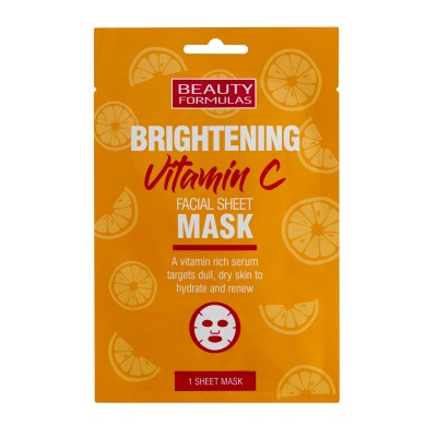 Beauty Formulas Brightening Vitamin C Facial Sheet Mask 1 st