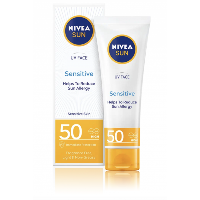 Nivea Sun UV Face Soothing Sensitive Cream SPF50 50 ml - £6.99