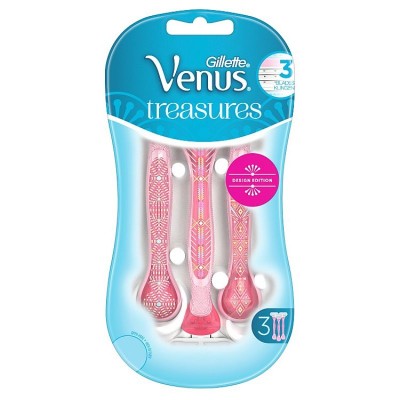 Gillette Simply Venus Treasures Disposable Razors Pink 3 stk