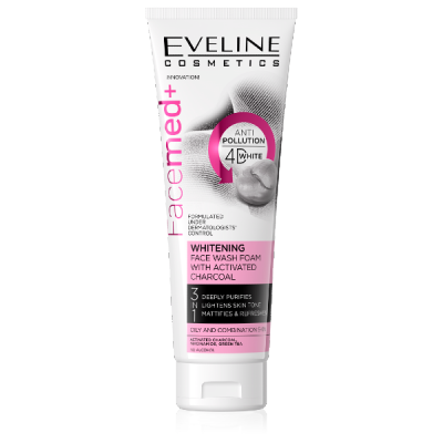 Eveline Facemed+ Whitening Face Wash Foam With Activated Charcoal 100 ml