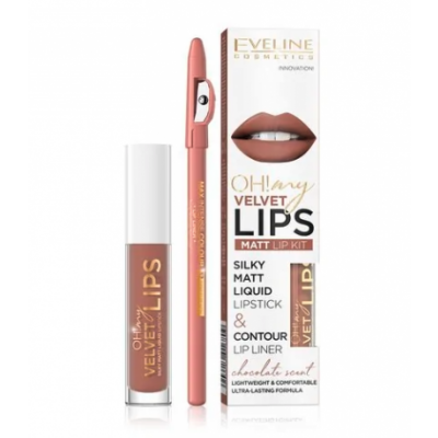 Eveline Oh My Lips Liquid Matt Lip Kit 11 Cookie Milkshake 4,5 ml + 1 kpl