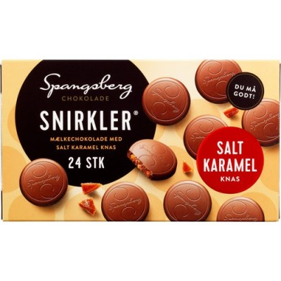 Spangsberg Snirkler Mjölkchoklad Med Saltkaramell 100 g