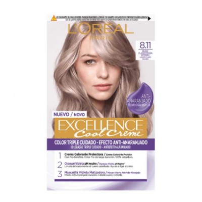 L'Oreal Excellence Creme Hair Color 8.11 Ultra Ash Light Blonde 1 stk