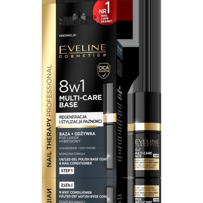 Eveline Nail Therapy Professional 8in1 UV/Led Gel Polish Base Coat & Nail Conditioner Base 5 ml