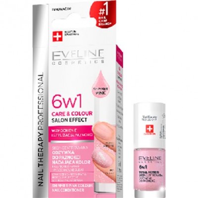 Eveline Nail Therapy 6in1 Care & Colour Shimmer Pink 5 ml