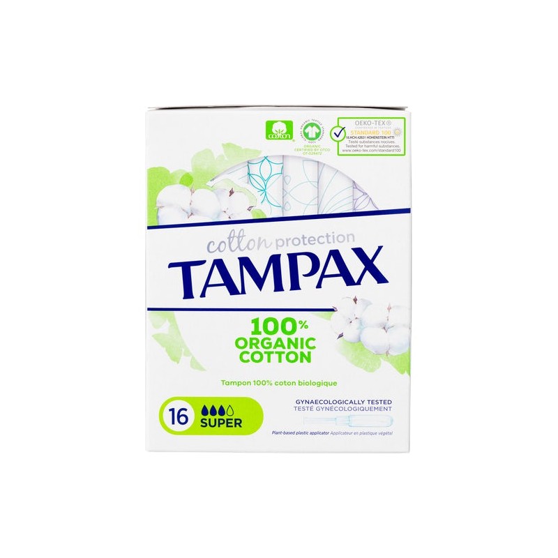 Tampax Organic Cotton Super 16 st 49.95 kr