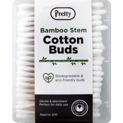 Pretty Bamboo Stem Cotton Buds 200 st
