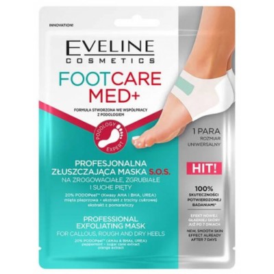 Eveline Foot Care Med+ Professional Exfoliating Mask 2 pcs