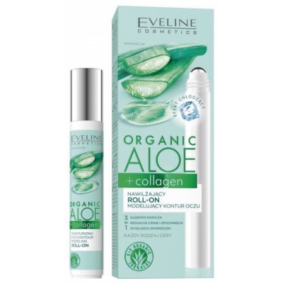 Eveline Organic Aloe & Collagen Moisturizing Roll On Eye Contour Modeling 15 ml