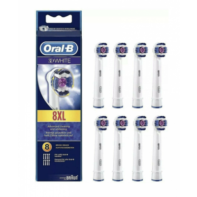 Oral-B 3D White Toothbrush Heads 8 pcs