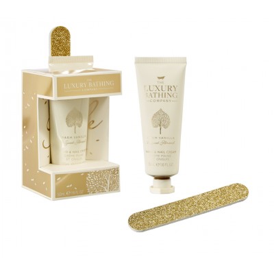 The Luxury Bathing Company Dainty Delights Warm Vanilla & Sweet Almond Giftset 50 ml + 1 pcs