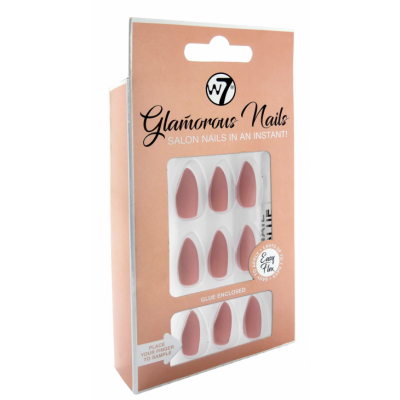 W7 Glamorous Nails Stick On Nails Nude With Attitude 1 st
