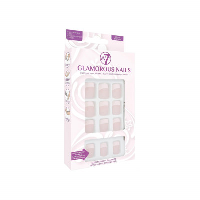 W7 Glamorous Nails Stick On Nails French Timeless 1 kpl