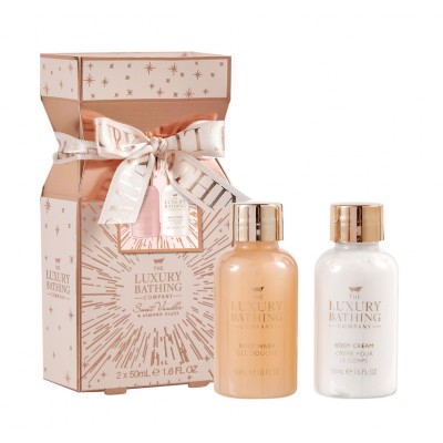 The Luxury Bathing Company Sweet Vanilla & Almond Glaze Shimmer Giftset 50 ml + 50 ml