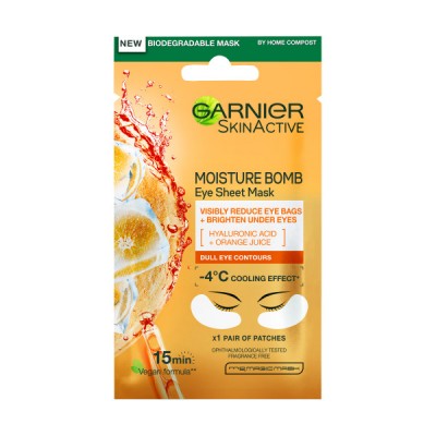 Garnier Moisture Bomb Orange Juice Eye Tissue Mask 1 stk