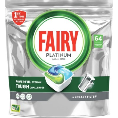 Fairy Platinum Regular Caps 64 kpl