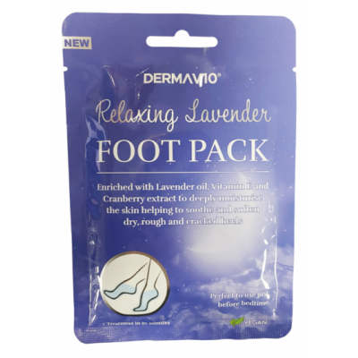 DermaV10 Lavender Foot Pack 1 par