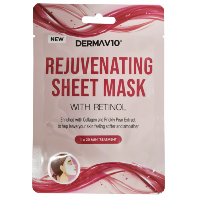DermaV10 Rejuvenating Sheet Mask 1 stk