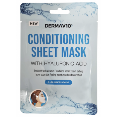 DermaV10 Conditioning Sheet Mask 1 stk