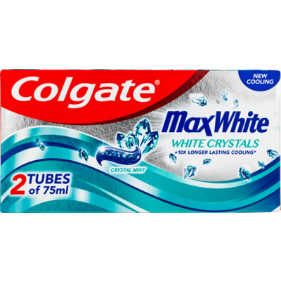 Colgate Max White White Crystals 2 x 75 ml