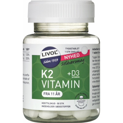 Livol K2 Vitamin + D3 50 kpl