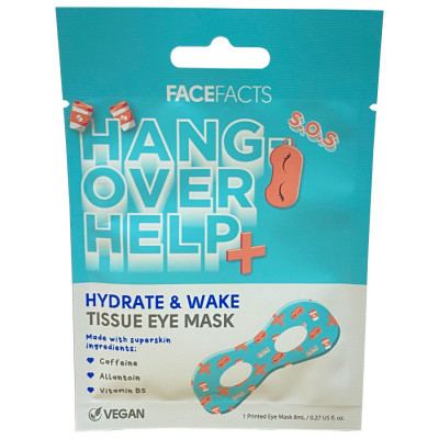 Face Facts Hangover Help Hydrate & Wake Tissue Eye Mask 1 pcs