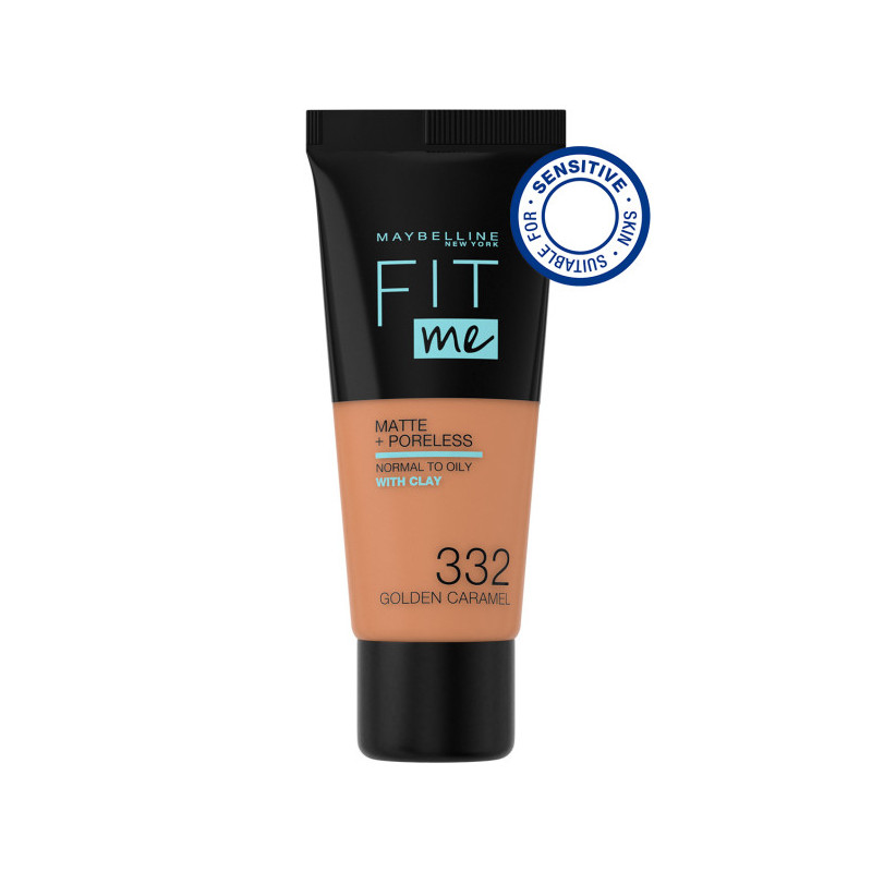 Maybelline Fit Me Matte & Poreless Foundation 332 Golden Caramel 30 ml ...