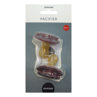Mininor Round Pacifier Latex 6M Purple 2 pcs