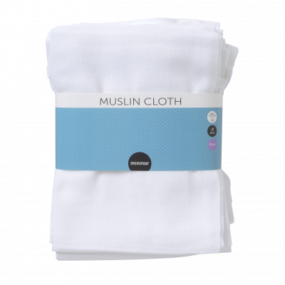 Mininor Muslin Cloth White 10-pack 10 kpl