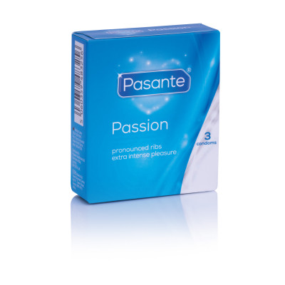 Pasante Passion Pronounced Ribs Extra Intense Pleasure 3 pcs