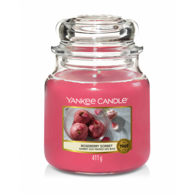 Yankee Candle Classic Medium Jar Roseberry Sorbet 411 g
