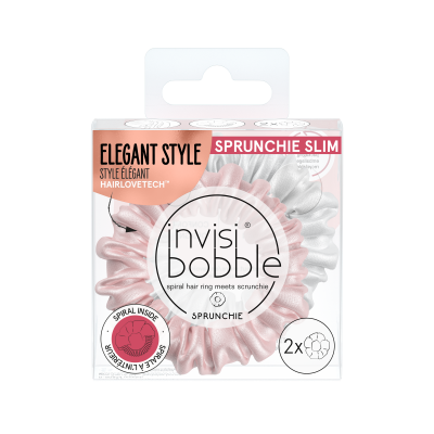 Invisibobble Sprunchie Slim Hair Elastic Bella Chrome 2 pcs