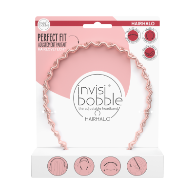 Invisibobble Hairhalo Adjustable Pink Headband 1 pcs