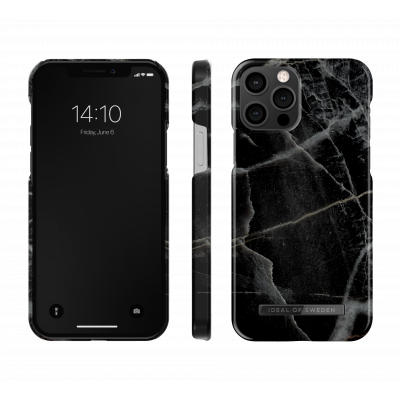 iDeal Of Sweden Fashion Case iPhone 12/12 Pro Black Thunder Marble 1 st