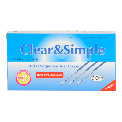 Clear & Simple 3 Pregnancy Test Strips 3 stk