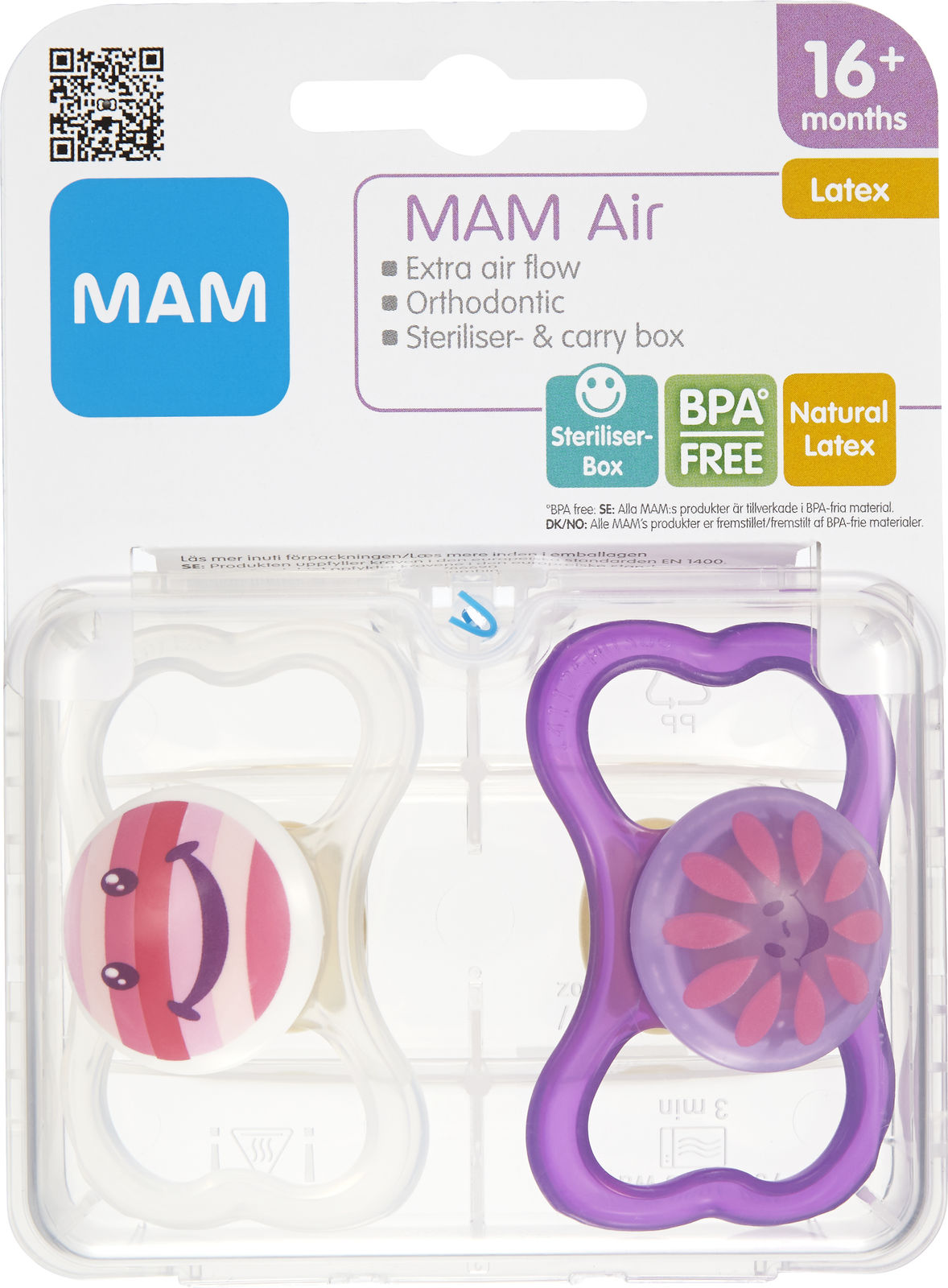 MAM Air 16+ mo. Latex 2 pcs - £4.99