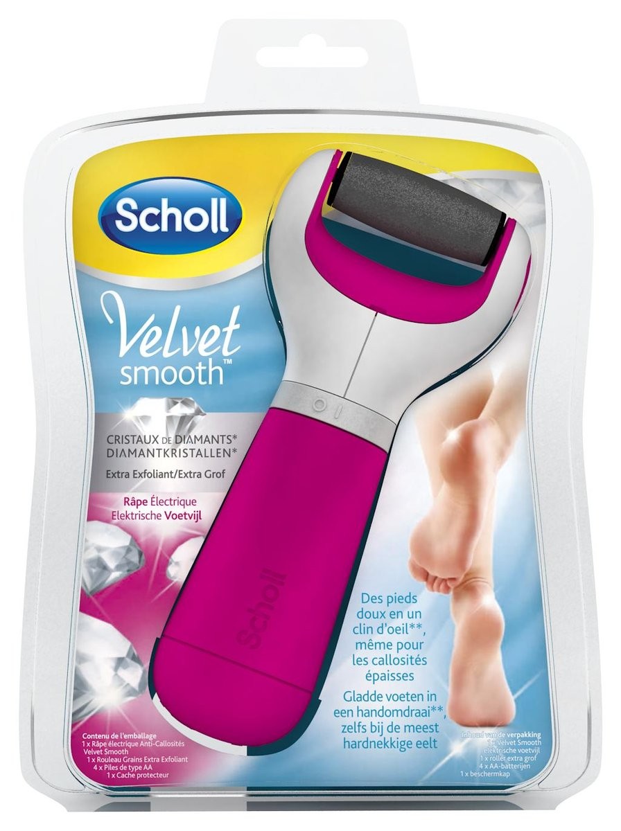 Scholl Velvet Smooth Diamond Pedi Elektronisk Fodfil Pink 1 stk - kr