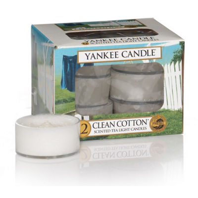 Yankee Candle Classic Tea Lights Clean Cotton Candle 12 pcs