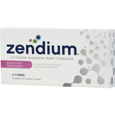 Zendium Sensitive + Whitener 2-pakning Tannkrem 2 x 50 ml